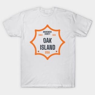 Oak Island, NC Summertime Vacationing Sun Signs T-Shirt